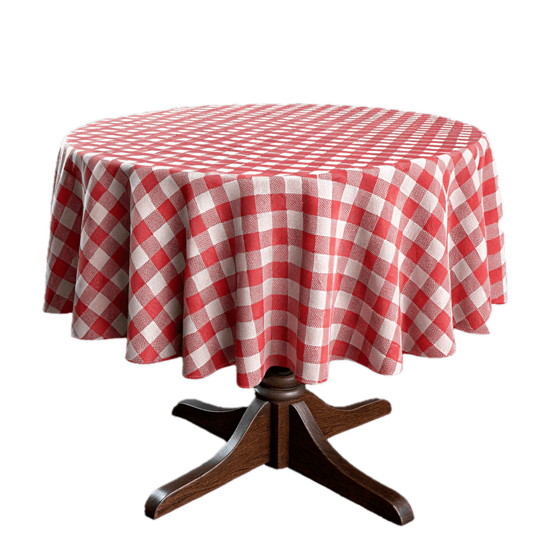 cute table with checkered cloth